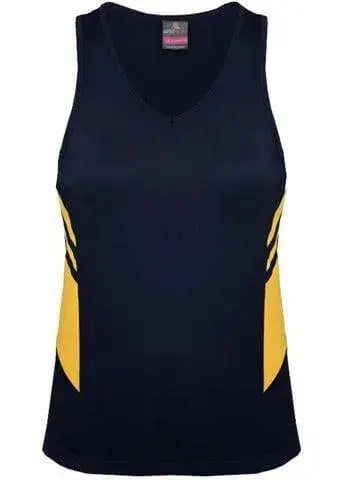 Aussie Pacific Ladies Tasman Singlet 2111 Casual Wear Aussie Pacific Navy/Gold 4